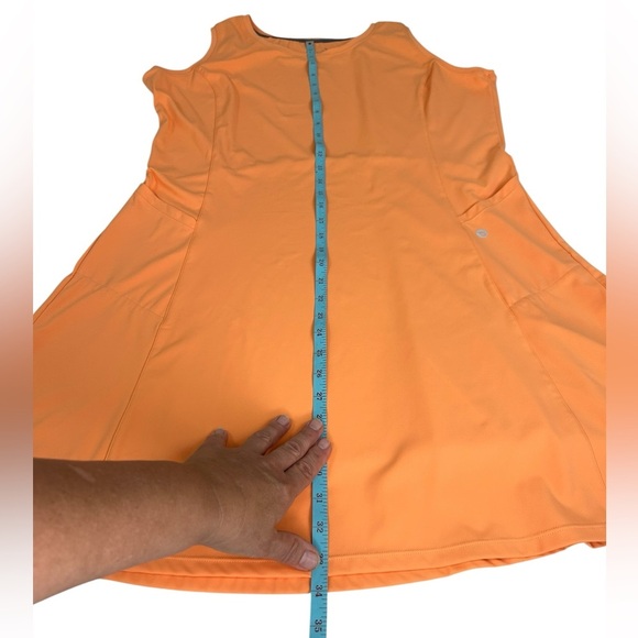 Baleaf Orange Womens Golf Tennis Dress Athletic Sport 2 Pockets Sleeveless SZ XL - Picture 8 of 10